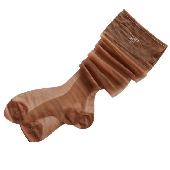 Vintage Stockings Size 9 X 31 Orchid Flat Knit Nylon RHT 15 Denier - Picture 4 of 4